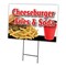Signmission Cheeseburger Fries Soda Yard & Stake outdoor plastic coroplast window, 1216-Cheeseburger Fries Soda C-1216-DS-Cheeseburger Fries Soda - alternate 1